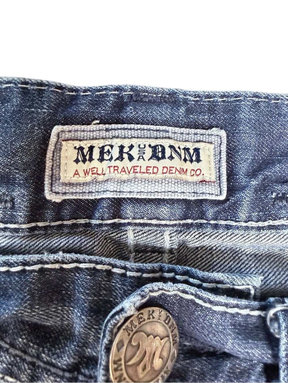 MEK Denim Men’s Bermuda Denim Shorts - Picture 3 of 12